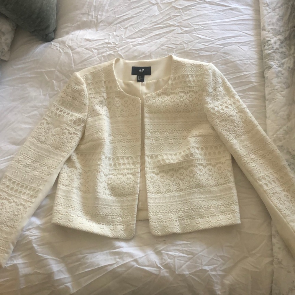 Ivory H&M lace blazer